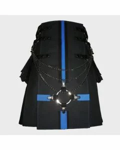  Black Cargo Utility Kilt with Interchangeable Apron 