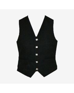 Black Wool Tweed Argyle  Jacket And Vest For Sale