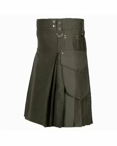 Brown Modern Casual Utility Kilt 