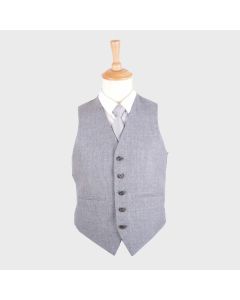 Light Grey Arrochar Wool Tweed Vest