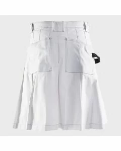 White Working Men Modern Utility Kilt