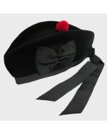 Black Balmoral & Glengarry Hats with Red Pompom  
