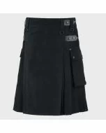 Black Utility Kilt for Men