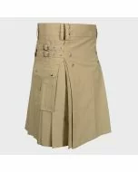 Khaki Utility Kilt for Men