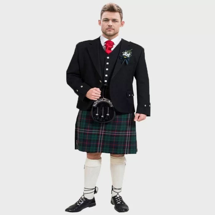 Black Argyll Jacket & kilt Outfit Package Deluxe