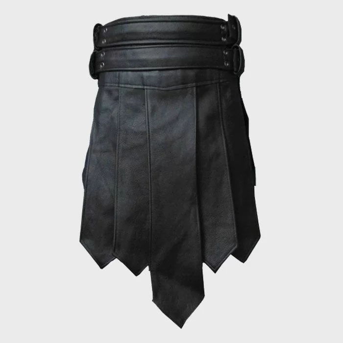 Black Gay Pride Gladiator Ancient Leather kilt