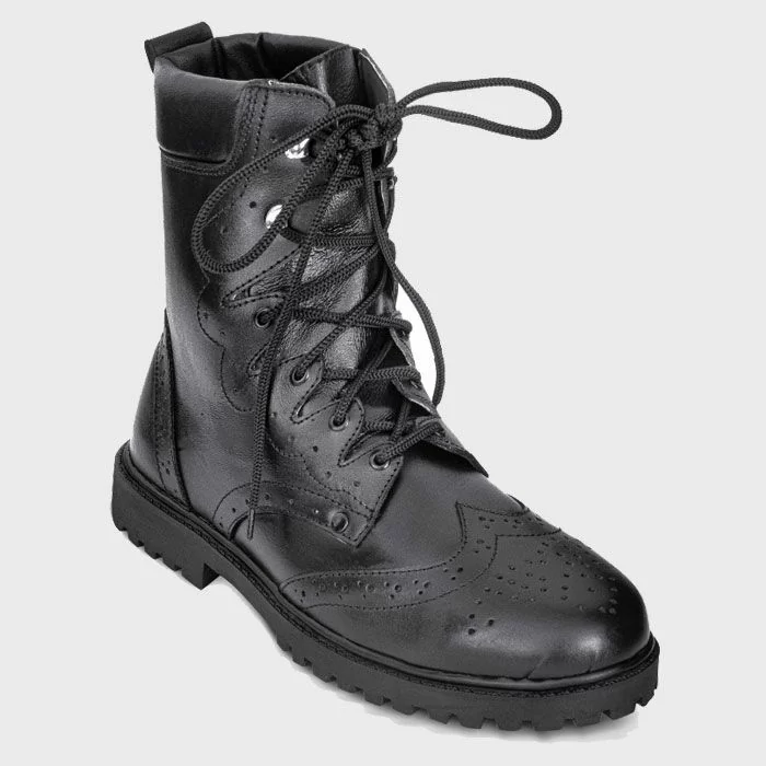 Black Thistle Leather Custom Grade Long Ghillie Boots