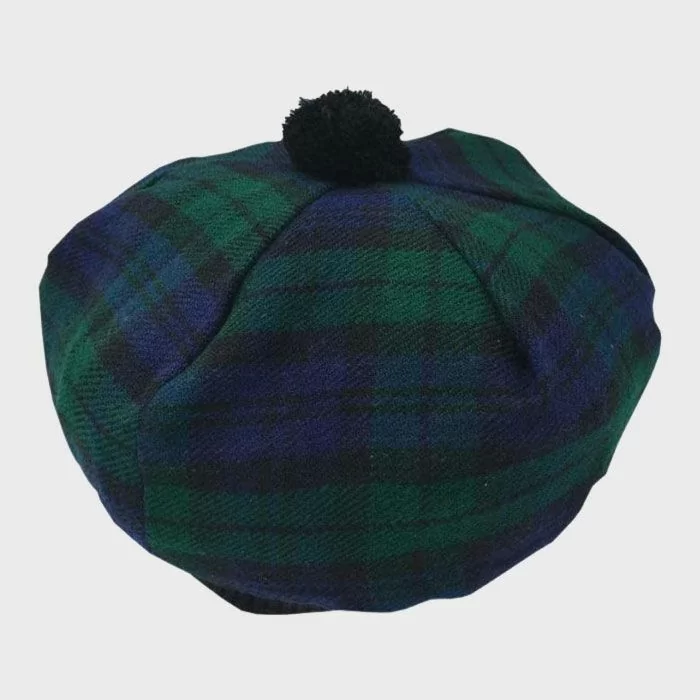 Black Watch Tartan Wool Tammy Hat