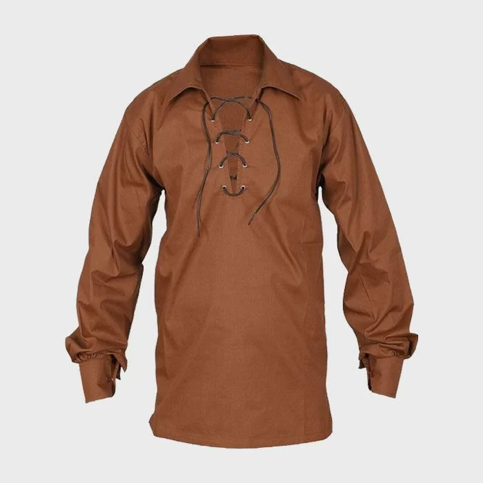 White Jacobite Ghillie Kilt Shirt