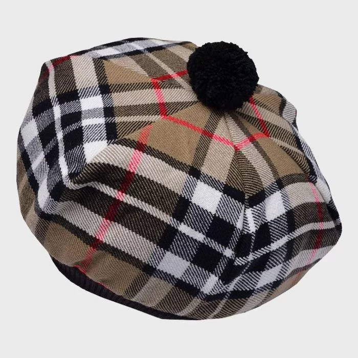 Camel Of Thompson Tartan Wool Tammy Hat 