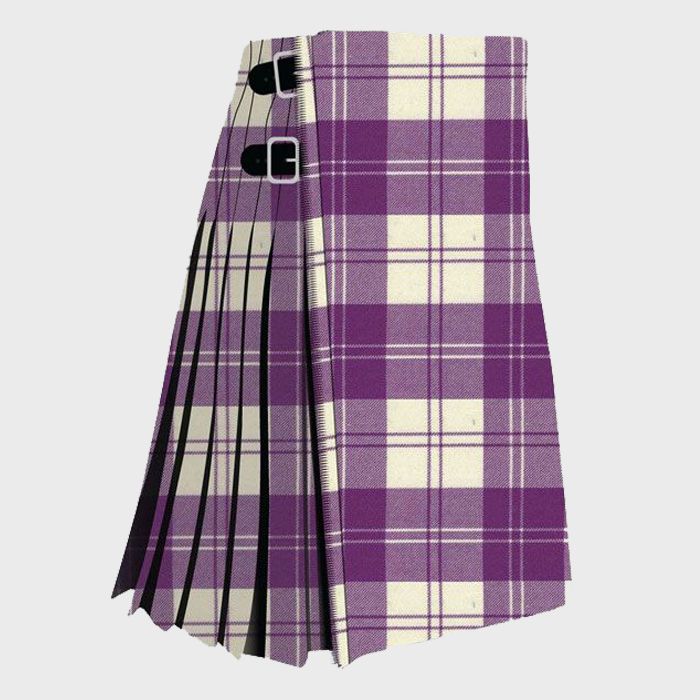 Eriskin Dress purple & White Premium Tartan Kilt