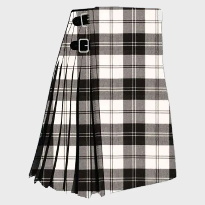 Erskine Black and White tartan kilt