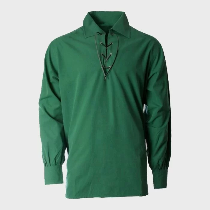 Green Jacobite Ghillie Kilt Shirt