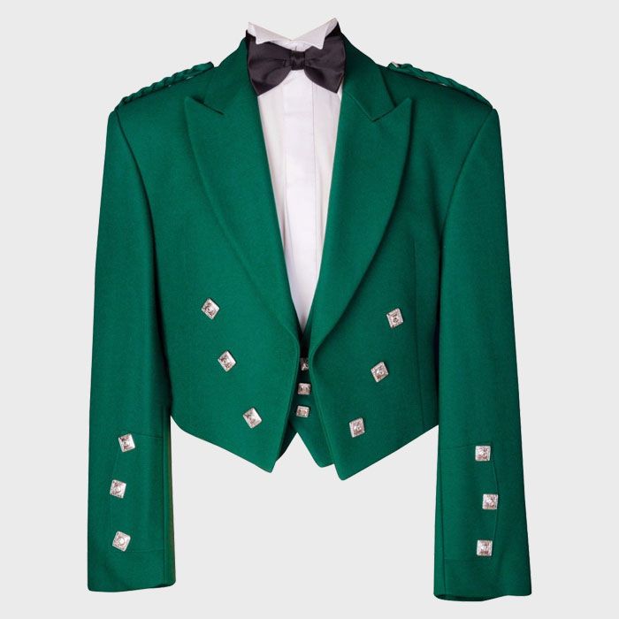 Green Prince Charlie Jacket & Waistcoat Set