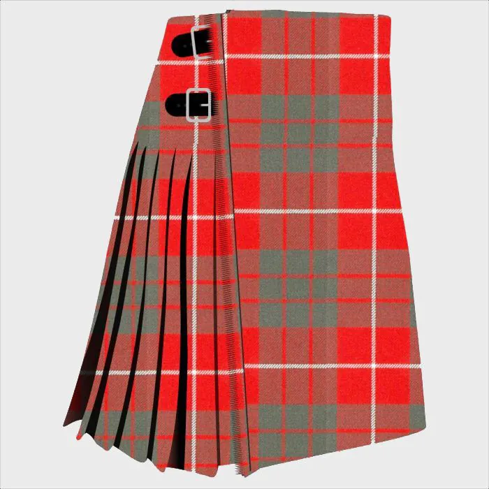 Hamilton Red Weathered Tartan Kilt