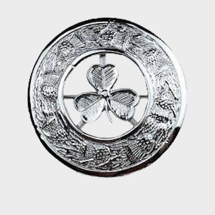  Irish Shamrock Fly Plaid Brooch
