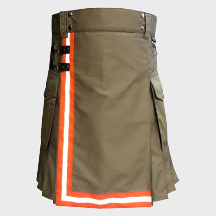 Khaki Firefighter Utility Kilt For Sale