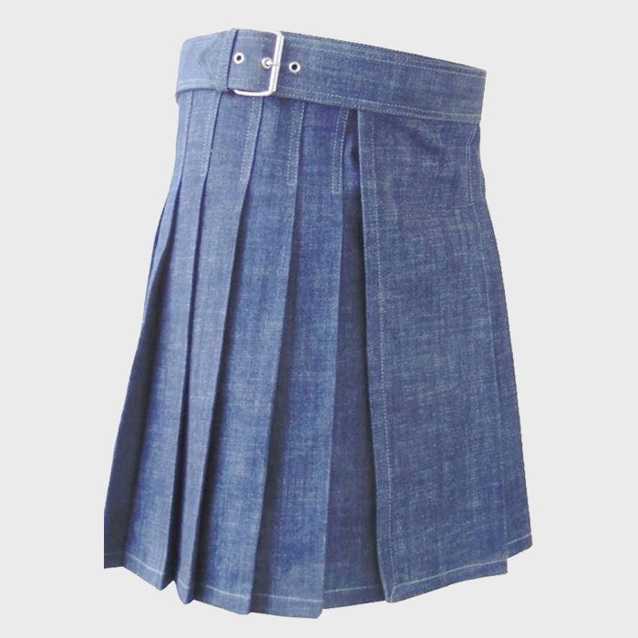 Light Blue Denim Kilt