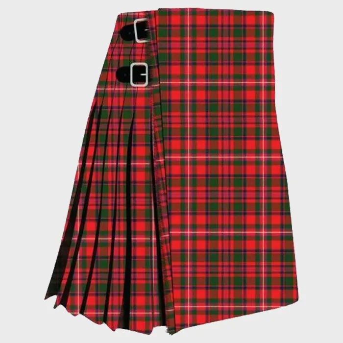 Mackinnon Huntinh Red Modern tartan kilt 