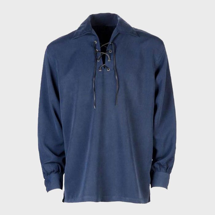 Men's Jacobite Navy Blue Ghillie Shirt