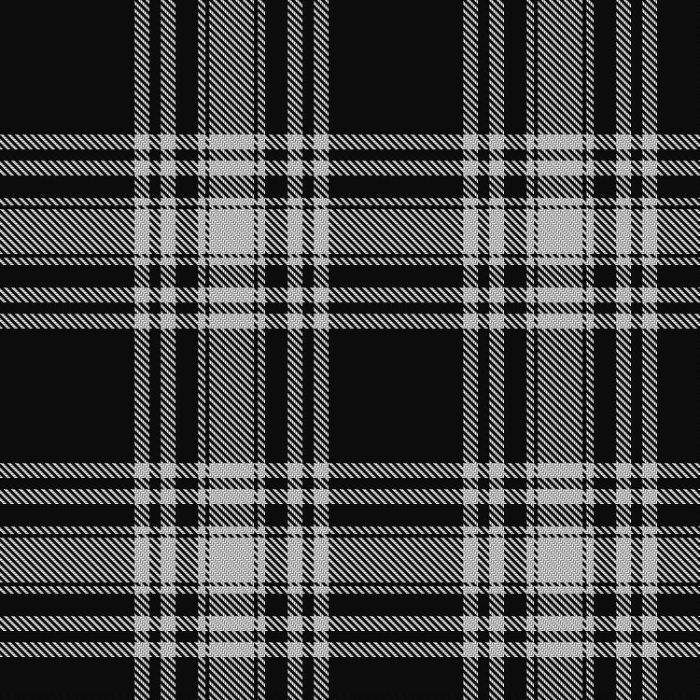 Menzies Black & White Tartan Kilt