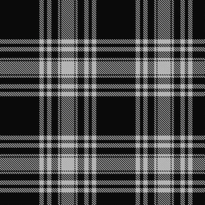 Menzies Black & White Tartan Kilt