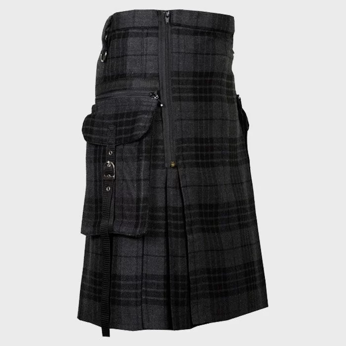 Punk Rock Gothic Night Watch Utility Kilt