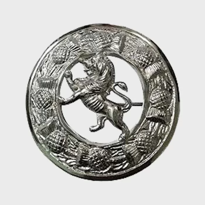  Rampant Lion Fly Plaid Brooch
