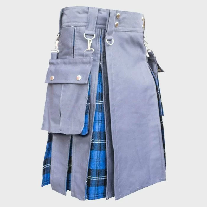 Ramsey Blue Tartan Hybrid Utility Kilt