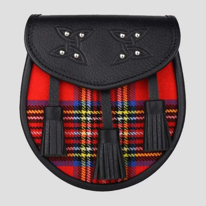 Royal Stewart Genuine Leather Tartan Sporran