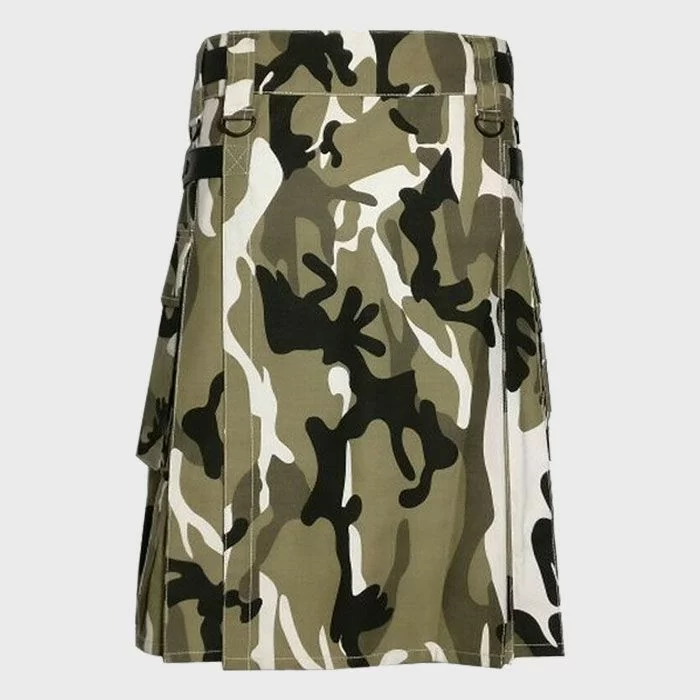  Urban Camouflage Utility Kilt Cargo Pockets