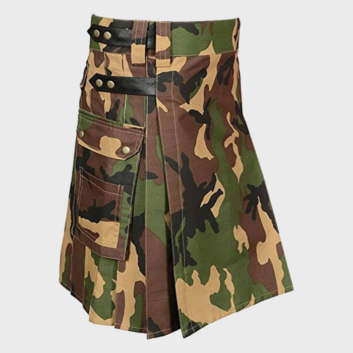 Woodland Camouflage Tactical Army Utility Kilt