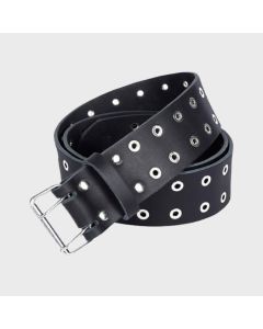 Black Lather Silver Studs Fashion Kilt Belt