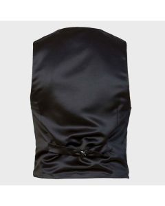  Black Wool Vest with Satin Lining