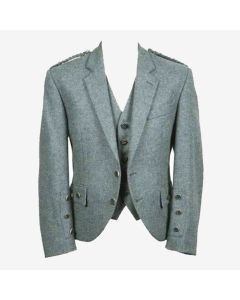 Lovat Green Wool Tweed Argyle Tweed Kilt Jacket And Vest